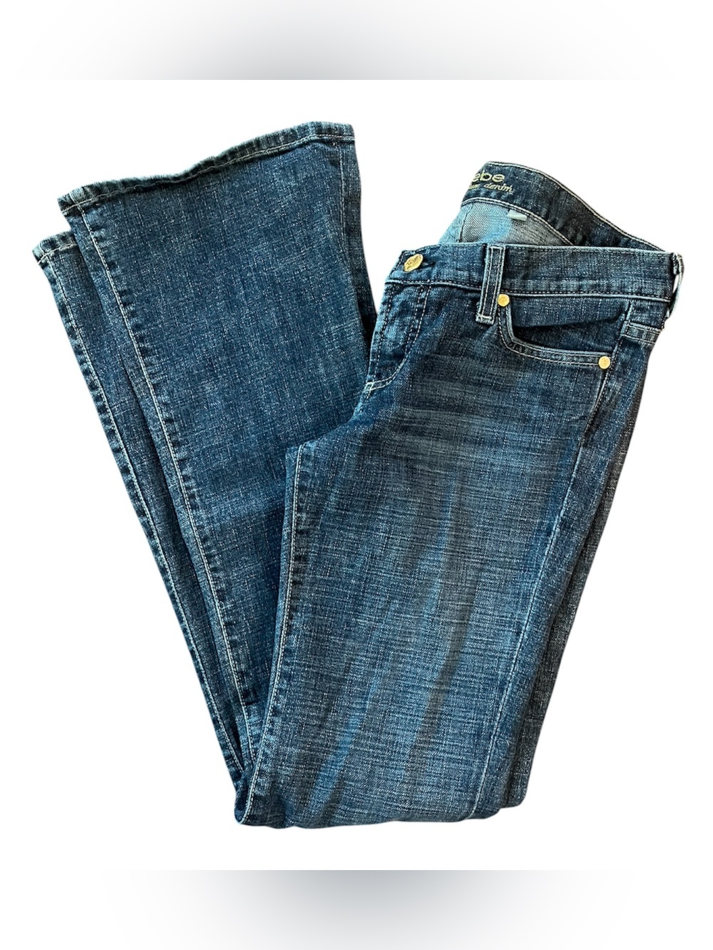 bebe Y2K Low Rise Bootcut Dark Wash Jeans size 29